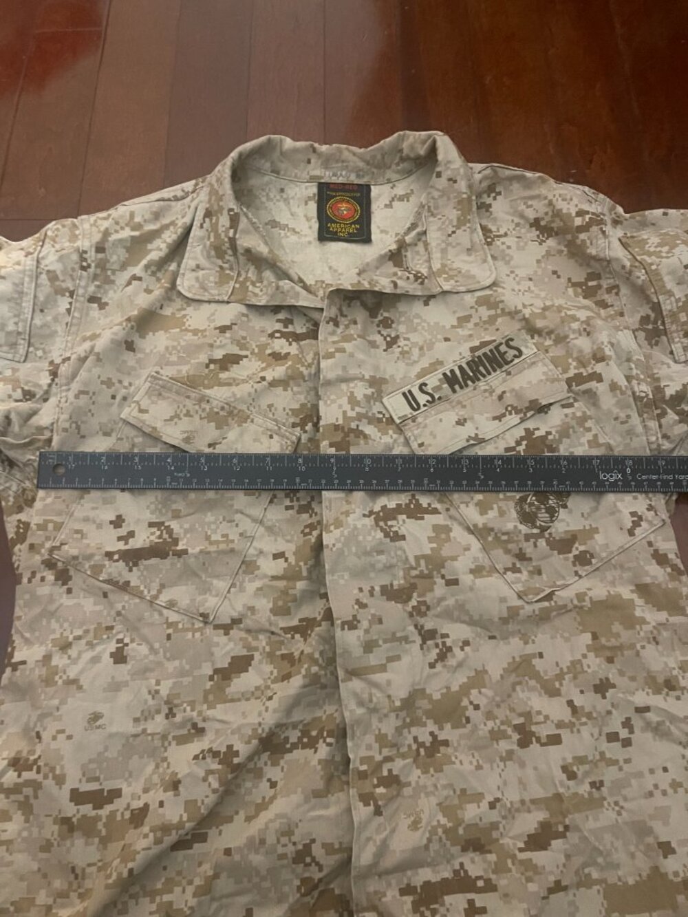 USMC Desert MARPAT Combat Shirt Medium Regular - Picture 7 of 7